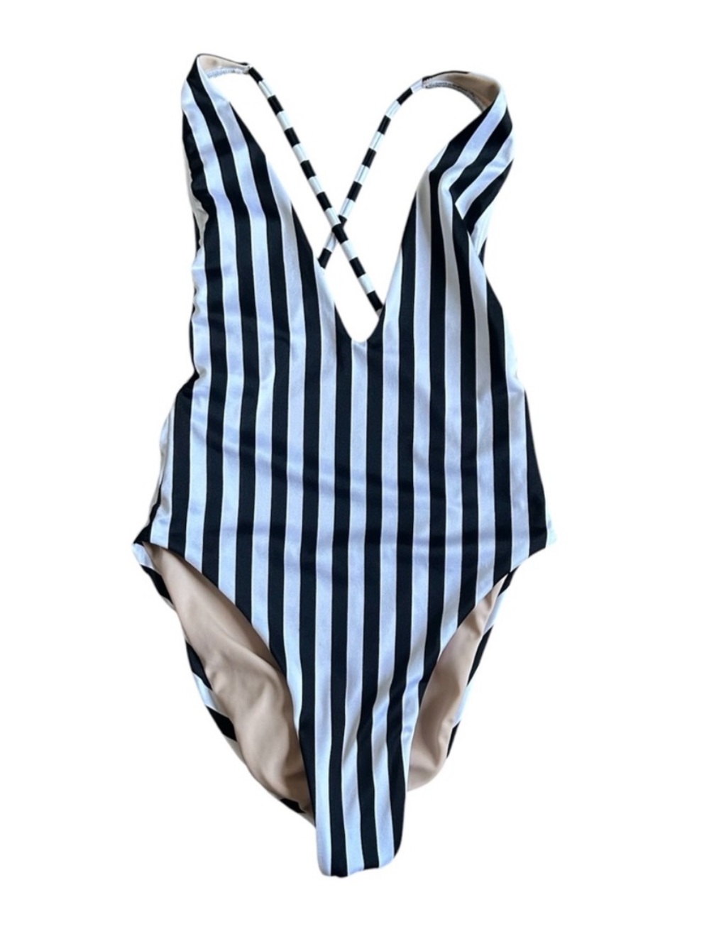 Antigua Stripe Cheeky One Piece Swimsuit Size small